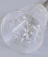 Kristály csengő ezüstözött nyéllel M:18 cm