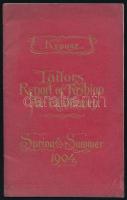 1904 Krausz Tailors Report of Fashion for Gentlemen Spring & Summer - férfi divatkatalógus