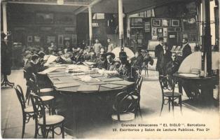 Barcelona, Grandes Almacenes "El Siglo", Escritorios y Salon de Lectura Publicos / department store, public desks and reading room