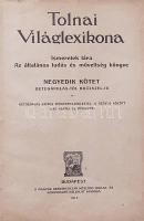 1914 Tolnai Világlexikon IV. kötet B (gerinc sérült, utolsó lap hiányzik)