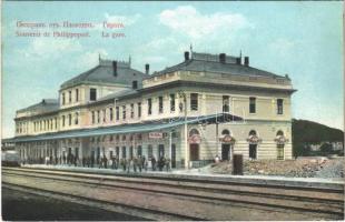 Plovdiv, Philippopolis; La gare / railway station, train
