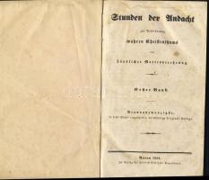 1852 Német nyelvű imakönyv (gerinc sérült) + 1885 Magyar imakönyv (borító nélkül)