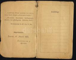 1852 Német nyelvű imakönyv (gerinc sérült) + 1885 Magyar imakönyv (borító nélkül)