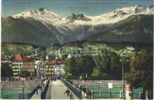 Innsbruck (Tirol), gegen das Frauhitt Gebirge. Brandjoch, Frau Hitt / mountains, bridge
