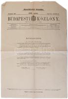 1921.XI.6. Budapesti közlöny rendkívüli kiadása, IV. Károly trónfosztásának meghirdetésével, hajtásnyommal, kisebb szakadásokkal,