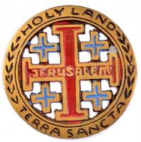 Jerusalem Holy Land fém dísz, kis lyukasztással, d: 8 cm