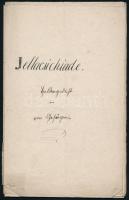 cca 1850-1900 Jellacsichiade, kézzel írt német nyelvű költemény, 32 oldal, papírborítóvan, kötés nélkül, 19,5x17 cm