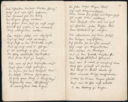 cca 1850-1900 Jellacsichiade, kézzel írt német nyelvű költemény, 32 oldal, papírborítóvan, kötés nél...