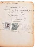 cca. 1927-1949 Forgalmiadó leróvási könyv - Ambrus Márton tulajdona, okmánybélyegekkel és elismervén...