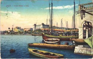 1914 Pola, Pula; Hotel Riviera e Ville / hotel, boats. G.C. (fl)