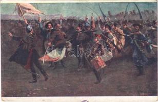 Esküszünk. Országos Anya- és Csecsemővédő Egyesület 905. / Hungarian military art postcard, Hungarian Revolution of 1848 s: Pap (EK)
