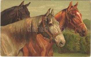 1921 Horses. Wenau-Pastell No. 949. (EK)