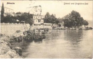 1906 Abbazia, Opatija; Strand und Angiolina-Bad / beach, bath (EK)