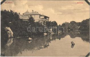 1912 Siófok, Sió részlet, villa. Weisz Lipót kiadása (ragasztónyom / glue marks)