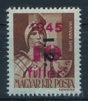 1946 Betűs Tl.2./10f/4f bélyeg T nélküli felülnyomattal