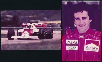 cca 1989 Alain Prost 2 db MTI emlék fotó 14x9 cm
