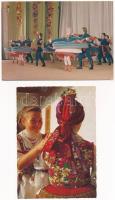 25 db MODERN népviseletes motívum képeslap / 25 modern folklore motive postcards