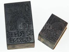 2 db ex libris nyomósablon