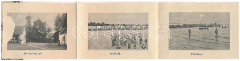 Balatonkenese, Református templom. leporellolap 10 képpel (mosóasszonyok, vasútállomás, fürdőzők, Já...