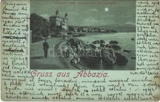 1908 Abbazia, Opatija; este / night. Ottmar Zieher litho (Rb)