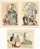 7 db RÉGI irredenta képeslap sorozatban levélben + levél. Kiadja az Délvidéki Egyetemi és Főiskolai ...