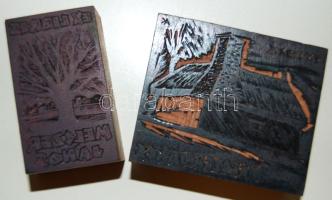 2 db ex libris nyomósablon