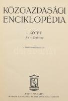 Közgazdasági enciklopedia. 1-4. köt. Szerk.: Szterényi József. Bp.,(1929) ,Athenaeum. Kiadói aranyoz...