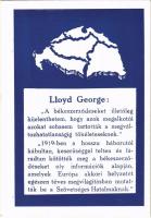 Lloyd George a Párizs környéki békeszerződésekről. Magyar Nemzeti Szövetség kiadása / Lloyd George about the peace treaties ending WWI. Hungarian irredenta