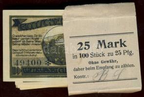 Német Birodalom / Weimari Köztársaság 1921. / Gernrode-Harz 25Pf (100x) egymásutáni sorszámokkal, eredeti pénzszalaggal! T:I