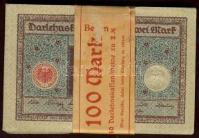 Német Birodalom / Weimari Köztársaság 1920. 2M (50x) benne egymásutáni sorszámokkal, eredeti bankszalaggal átkötve! T:I (többség) I- (néhány)