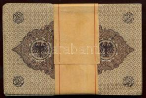 Német Birodalom / Weimari Köztársaság 1920. 2M (50x) benne egymásutáni sorszámokkal, eredeti banksza...