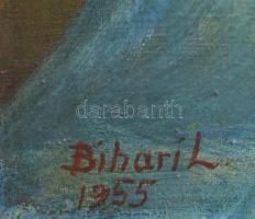 Bihari L. jelzéssel: Virágcsendélet. Olaj, vászon. 50x40 cm