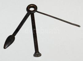 XIX. század vége Adler faragott tajtékkő pipa, ezüst szerelékkel, eredeti tokkal m: 10 cm + korabeli...