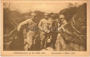 Schützengraben an der Nida 1915 / Lövészárok a Nidán / WWI Austro-Hungarian K.u.K. military, trenches along the Nida river