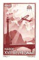 Stamp day, aircraft, crown