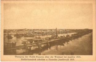 Übergang der Hadik-Husaren über die Weichsel bei Jozefów 1915 / Hadik-huszárok átkelése a Visztulán Josefównál / WWI Austro-Hungarian K.u.K. military, hussars crossing the Vistula river near Jozefów