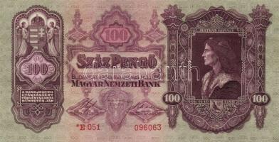 1930. "*"-os 100P (2x) egymásutáni sorszámokkal, papírránccal T:I