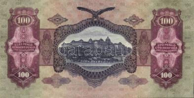 1930. "*"-os 100P (2x) kis ugrású sorszámokkal, két kisebb papírránccal T:I