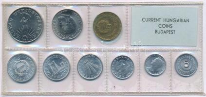 1974. 2f-10Ft (9xklf) érmés forgalmi sor fóliatokban T:1 kis patina Adamo FO7