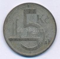 Csehszlovákia 1930. 5K Ag T:3 patina Czechoslovakia 1930. 5 Korun Ag C:F patina  Krause KM#11