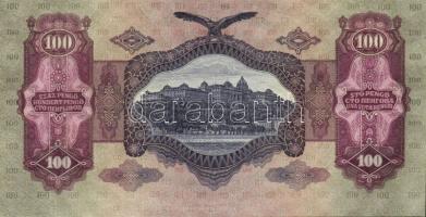 1930. "*"-os 100P (2x) egymásutáni sorszámokkal, kis papírránccal T:I