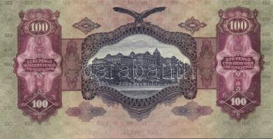 1930. "*"-os 100P (2x) kis ugrású sorszámokkal, érdekes papír- és festékhibával T:I