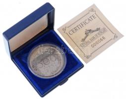 1992. 500Ft Ag "Károly Róbert" dísztokban, tanúsítvánnyal T:1- (PP) ujjlenyomatos, patina ...