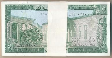 Libanon 1986. 5L (100x) kötegelővel, sorszámkövetők T:I,I-
Lebanon 1986. 5 Livre (100x) with wrappe...