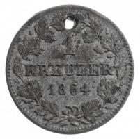 Német Birodalom / Bajor Királyság 1864. 1kr Ag T:2-,3 átfúrt
German Empire / Kingdom of Bavaria 186...
