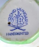 Herendi porcelán liba figura, kézzel festett, jelzett, hibátlan, m: 7,5 cm