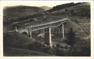 1943 Kisszolyva, Szkotárszke, Skotarska; vasúti híd, viadukt / railway bridge, viaduct (EK)