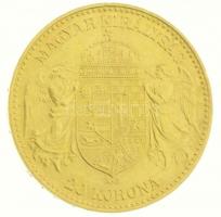 1914KB 20K Au "Ferenc József" Körmöcbánya. Bosznia címerrel (6,80g/0.900) T:1-,2 ph.
Hung...
