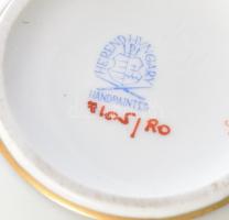 Herendi Rotschild mintás váza. Kézzel festett, jelzett, jelzett, hibátlan d: 12 cm