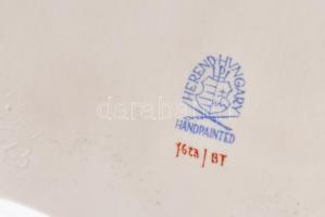 Herendi tulipán (BT) mintás tál. Kézzel festett, jelzett, hibátlan. 14x19 cm